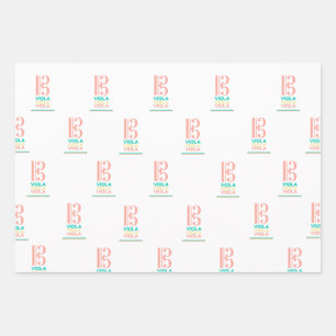 Viola Alto Clef Wrapping Paper Geschenkpapier Set
