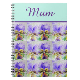 Viola Blume Aqua Strip Notizblock