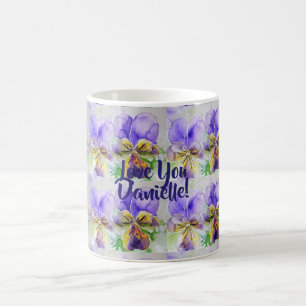 Viola Blume Floral Liebe Ladys Tasse