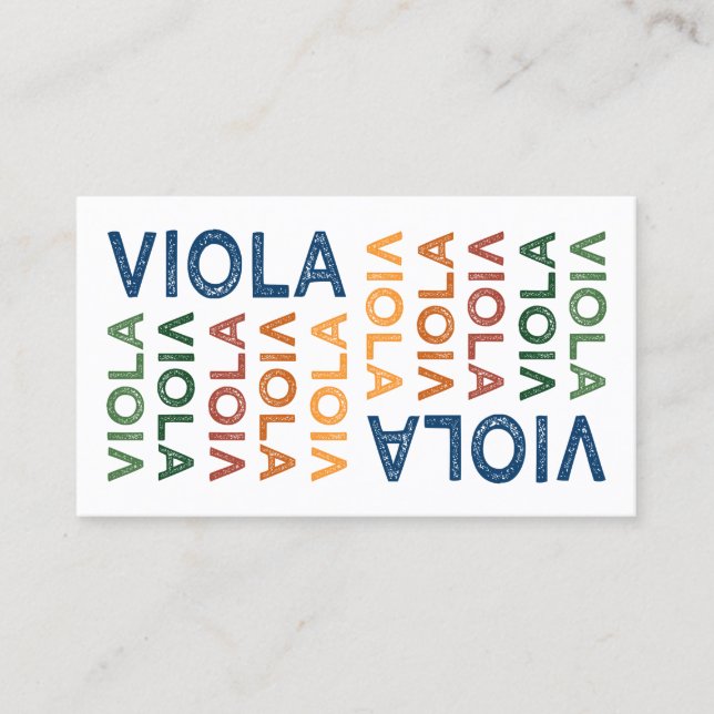 Viola Colorful Visitenkarte (Vorderseite)
