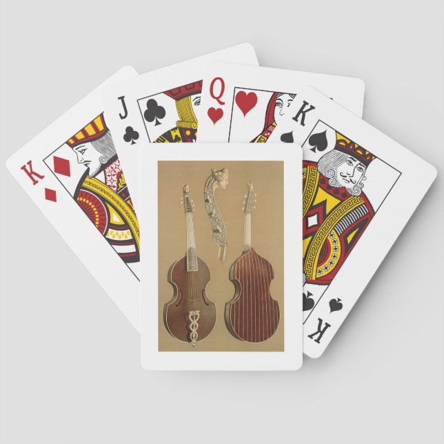 Viola da Gamba, oder Bassviol, von Joachim Tielke  Spielkarten (Rückseite)