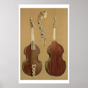 Viola da Gamba, or bass viol, by Joachim Tielke (1 Poster