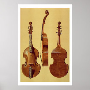 Viola d'Amore, 18. Jahrhundert, aus "Musical Instr Poster