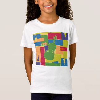Viola-Farbblöcke T-Shirt