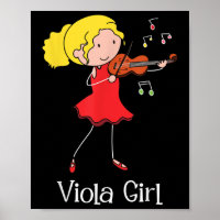 Viola Girl - Violist Symphony Band Jazz Music Lieb