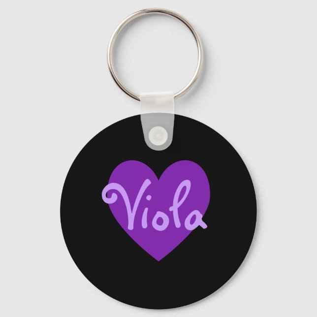 Viola in Lila Schlüsselanhänger (Vorderseite)