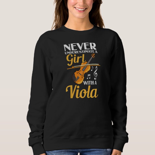 Viola Instrument Music Notes Player Lesson Beginne Sweatshirt (Vorderseite)