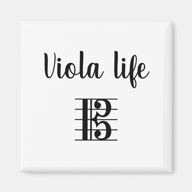 Viola Life Alto Clef Music Magnet (Vorne)