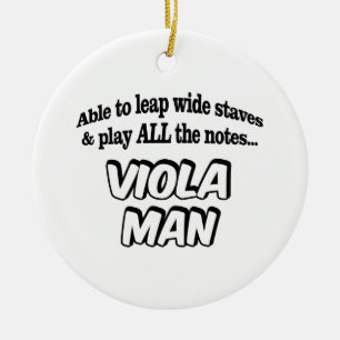 Viola Man - Music Superhero Keramik Ornament