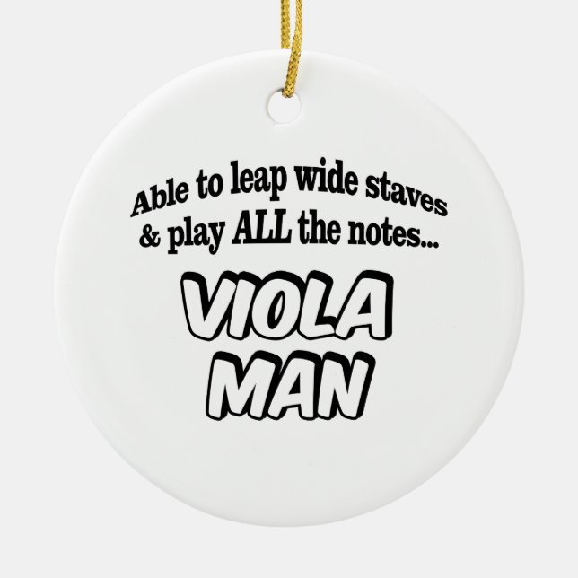 Viola Man - Music Superhero Keramik Ornament (Vorne)
