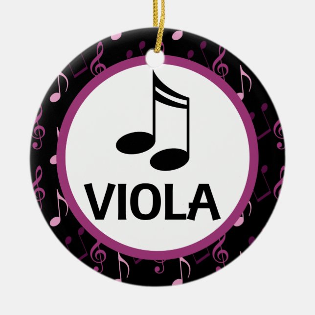 Viola-Musik-Weihnachtsorchester-Verzierung Keramikornament (Vorne)