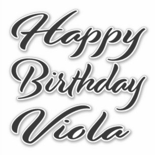 Viola Name Vorname black Sticker Geburtstag