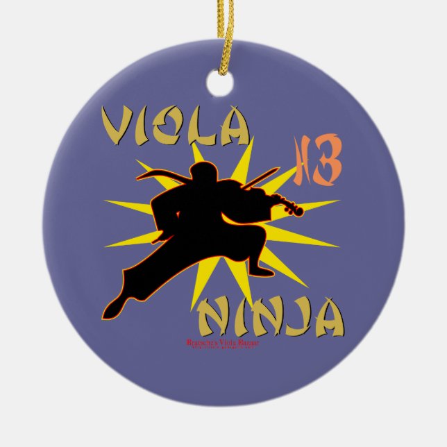 Viola Ninja Keramikornament (Vorne)