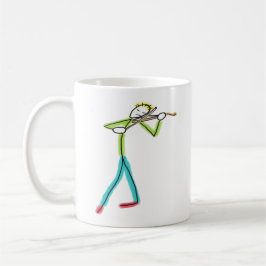 Viola Playing Stickman Kaffeetasse