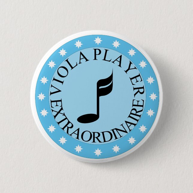 Viola-Spieler-Extraordinaire Knopf Button (Vorderseite)