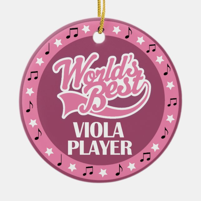 Viola-Spieler-Geschenk für sie Keramik Ornament (Vorne)