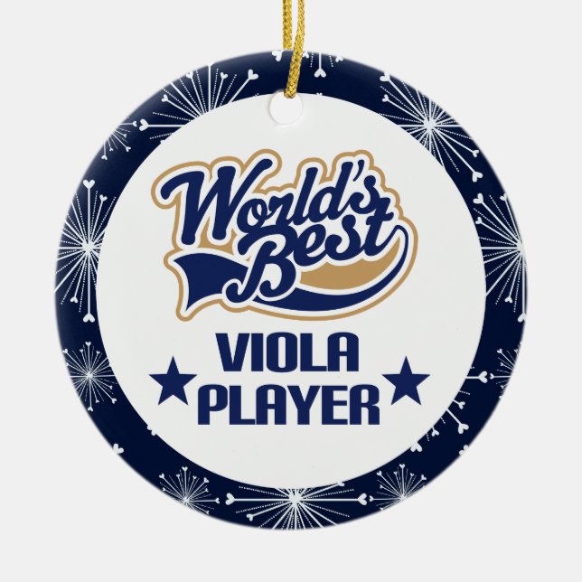 Viola-Spieler-Geschenk-Verzierung Keramikornament (Vorne)