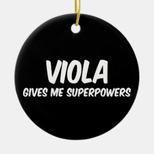 Viola Superpower Funny Superheld Musik Keramik Ornament