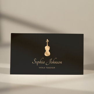 Viola Teacher Gold Beruflich Visitenkarte