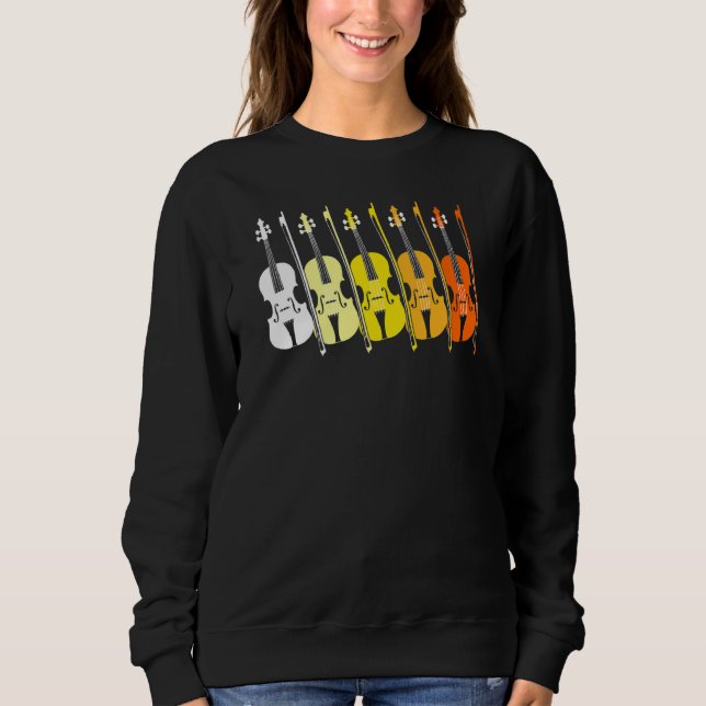 Viola Team  music teacher  musician  sunset colour Sweatshirt (Vorderseite)