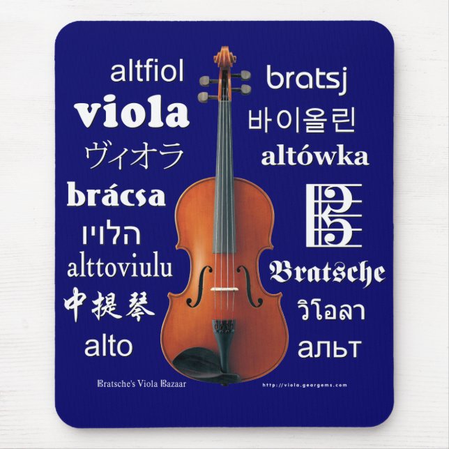 Viola-Übersetzungen Mousepad (Vorne)