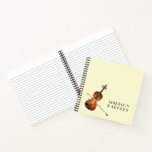 Viola Violin Music Teacher Musiker Notizbuch