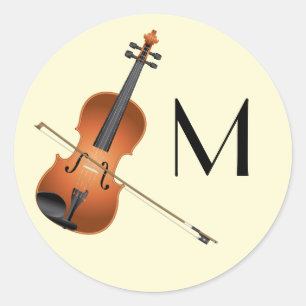 Viola Violin Music Teacher Runder Aufkleber