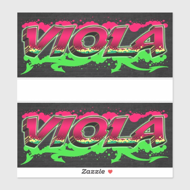 Viola Vorname Name Graffiti Aufkleber Sticker (Blatt)