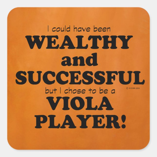 Viola Wealthy & Successful Square Sticker (Vorderseite)