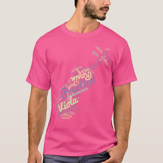 Viola Word Cloud Orchestra Shirt (Vorderseite)