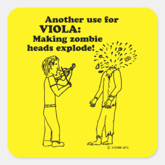 Viola Zombie Explode Square Sticker