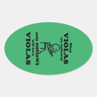 Violas Outlawed Oval Sticker