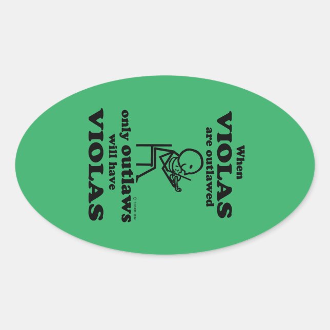 Violas Outlawed Oval Sticker (Vorderseite)
