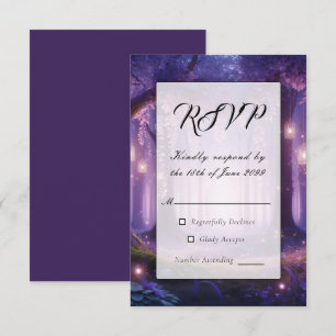 Violet am bezaubernden Wald Mitternacht RSVP Karte