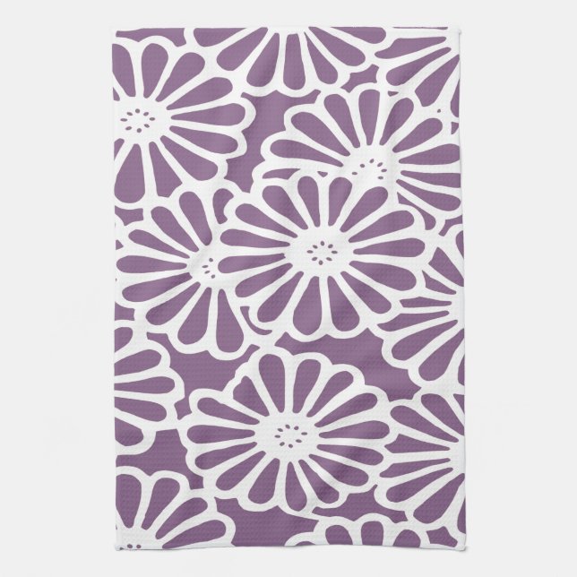 Violet Asian Moods Floral Geschirrtuch (Vertikal)