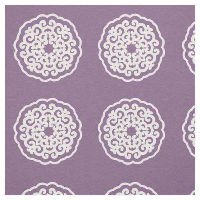 Violet Asian Moods Mandalla ~ kleines Muster Stoff (Muster)