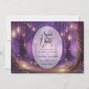 Violet auf der Waldhochzeit um Mitternacht Save The Date