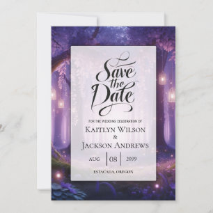 Violet auf der Waldhochzeit um Mitternacht Save The Date