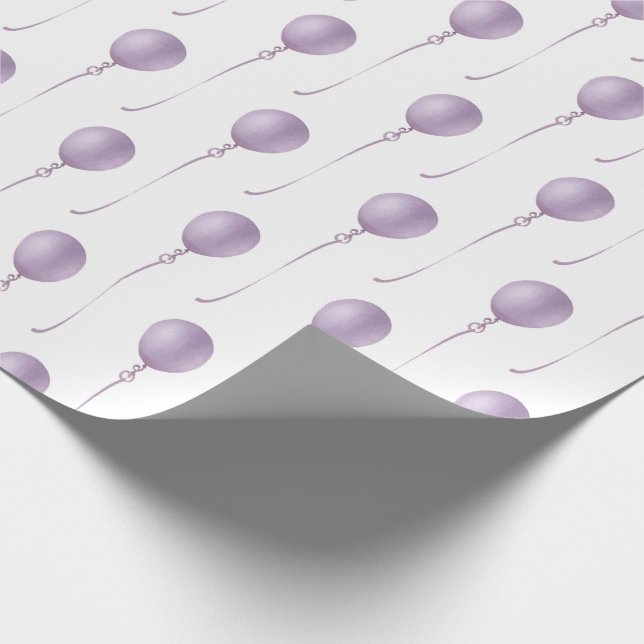 Violet balloon Gift Wrapping Paper - Cadeaupapier Geschenkpapier (Ecke)