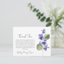 Violet | Beileidskarte zur Beerdigung