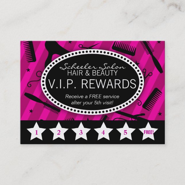 Violet & Black Salon Loyalität Treuekarte (Vorderseite)