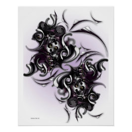 "Violet Blossom Abstraction", Glossy Poster