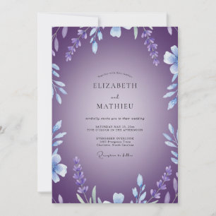 Violet Blossom Vine Hochzeit Einladung