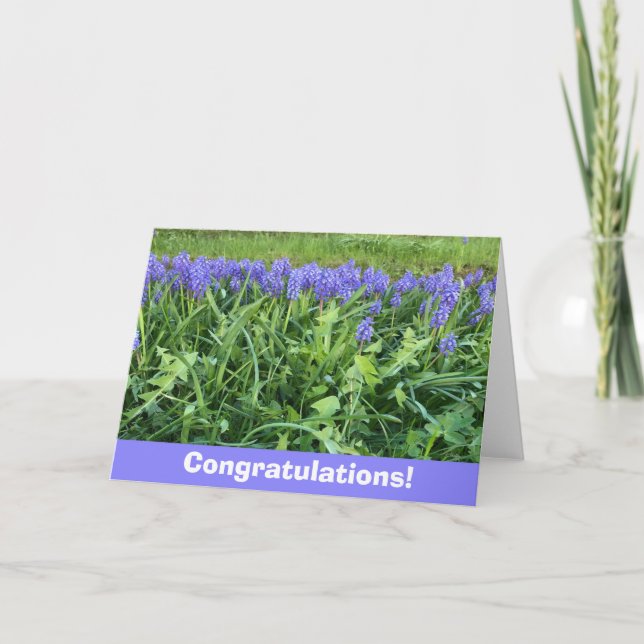 Violet Bluebells Fotografie Karte (Vorderseite)