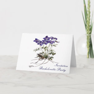 VIOLET Blume botanische Bachelorete Einladung