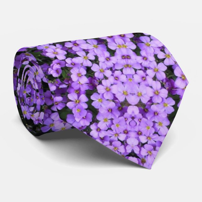 Violet Blume Neck Tie Violets Krawatte (Gerollt)