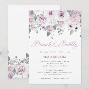 Violet Blush   Blumenbridal Brunch und Bubbly Einladung