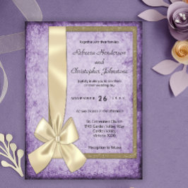 Violet Boho Rustic Wedding Einladung
