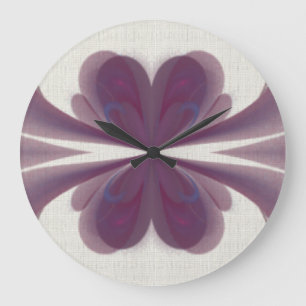 Violet Bow Fractal Clock Große Wanduhr