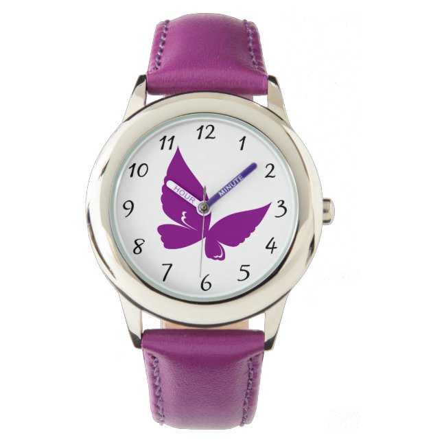 Violet Butterfly Armbanduhr (Vorderseite)